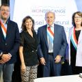 Photo de groupe avec le collège échevinal