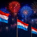 KI - Drapeaux et feux d'artifice