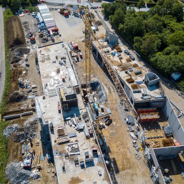 20200804 - Prise de vue de l'avancement du chantier des nouveaux ateliers communaux