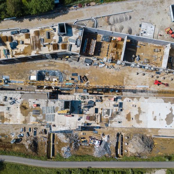20200804 - Prise de vue de l'avancement du chantier des nouveaux ateliers communaux