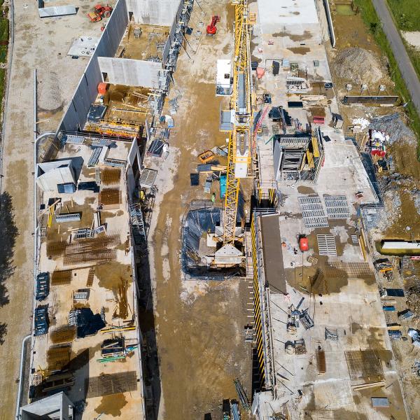 20200804 - Prise de vue de l'avancement du chantier des nouveaux ateliers communaux