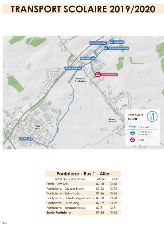 Pontpierre - Bus 1 - Aller