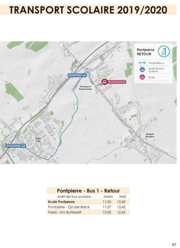 Pontpierre - Bus 1 - Retour