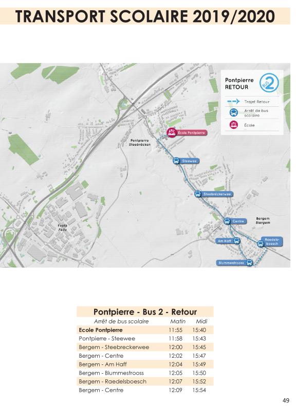 Pontpierre - Bus 2 - Retour