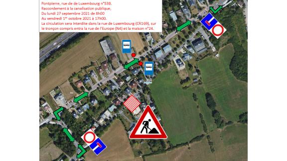 Info trafic | Pontpierre - rue de Luxembourg