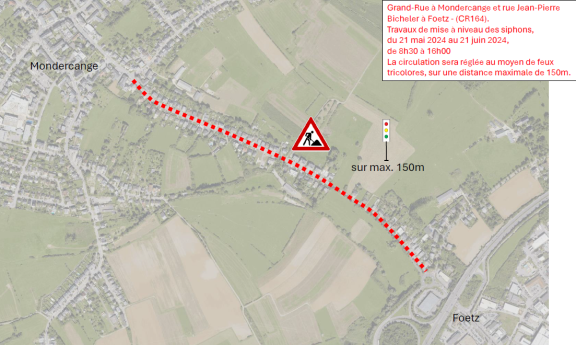 Tronçon concerné - Plan de situation