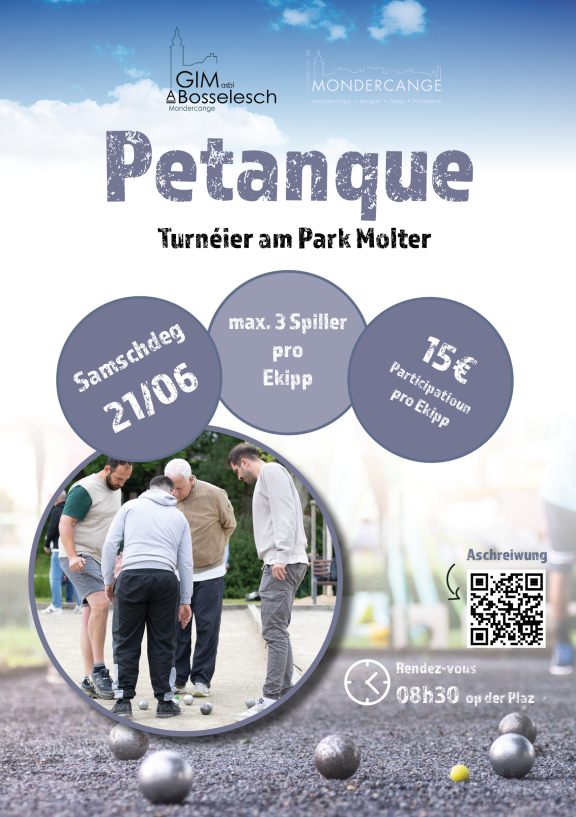 Tournoi de Pétanque au Park Molter.