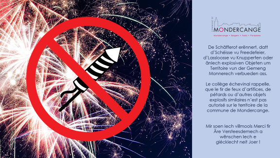 Interdiction de feux d'artifices