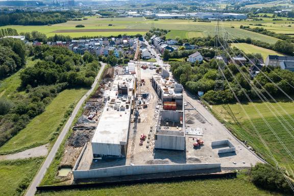 20200804 - Prise de vue de l'avancement du chantier des nouveaux ateliers communaux