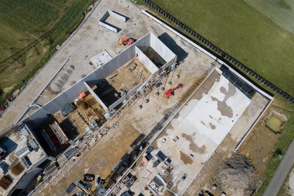 20200804 - Prise de vue de l'avancement du chantier des nouveaux ateliers communaux