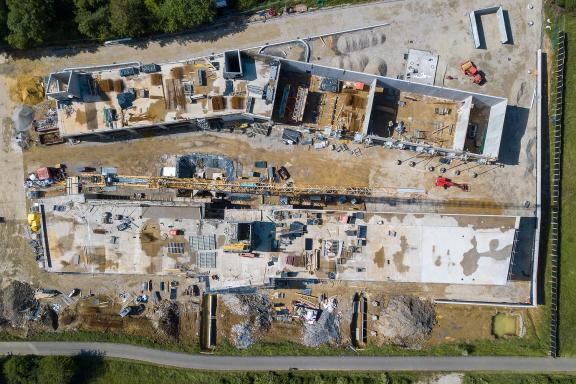 20200804 - Prise de vue de l'avancement du chantier des nouveaux ateliers communaux