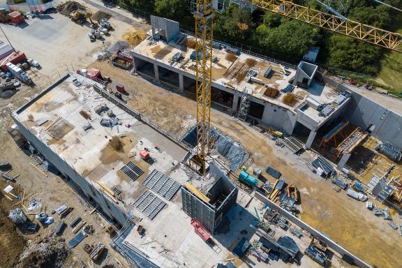 20200804 - Prise de vue de l'avancement du chantier des nouveaux ateliers communaux