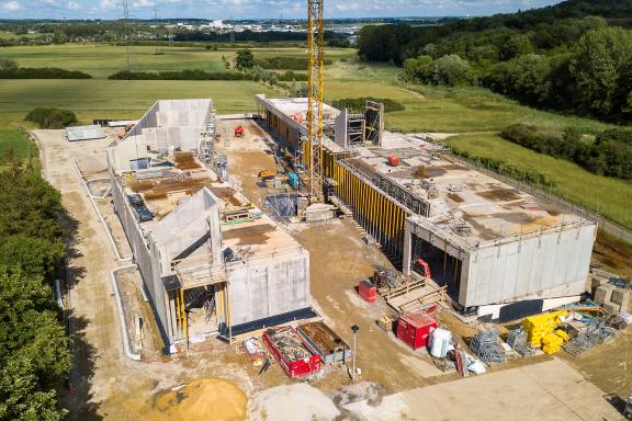20200804 - Prise de vue de l'avancement du chantier des nouveaux ateliers communaux