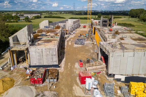 20200804 - Prise de vue de l'avancement du chantier des nouveaux ateliers communaux