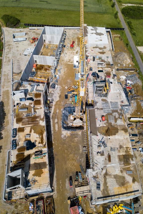 20200804 - Prise de vue de l'avancement du chantier des nouveaux ateliers communaux