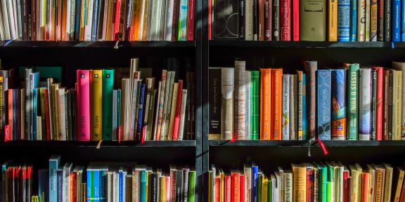 Livres sur des étagères
